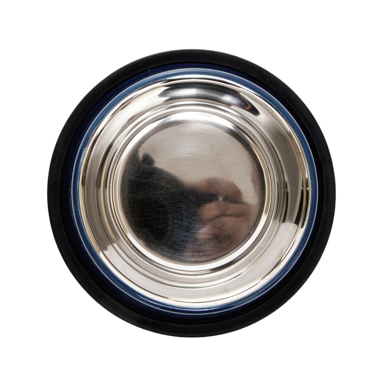Dog Bowls Set of 2 Poseidon Blue Ribbed Non-Slip Food Water