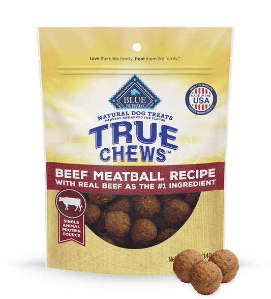 Dog Treats Blue Buffalo True Chews Beef Meatball Chews 12oz - Main Feature View | Majestic Pet Kingdom