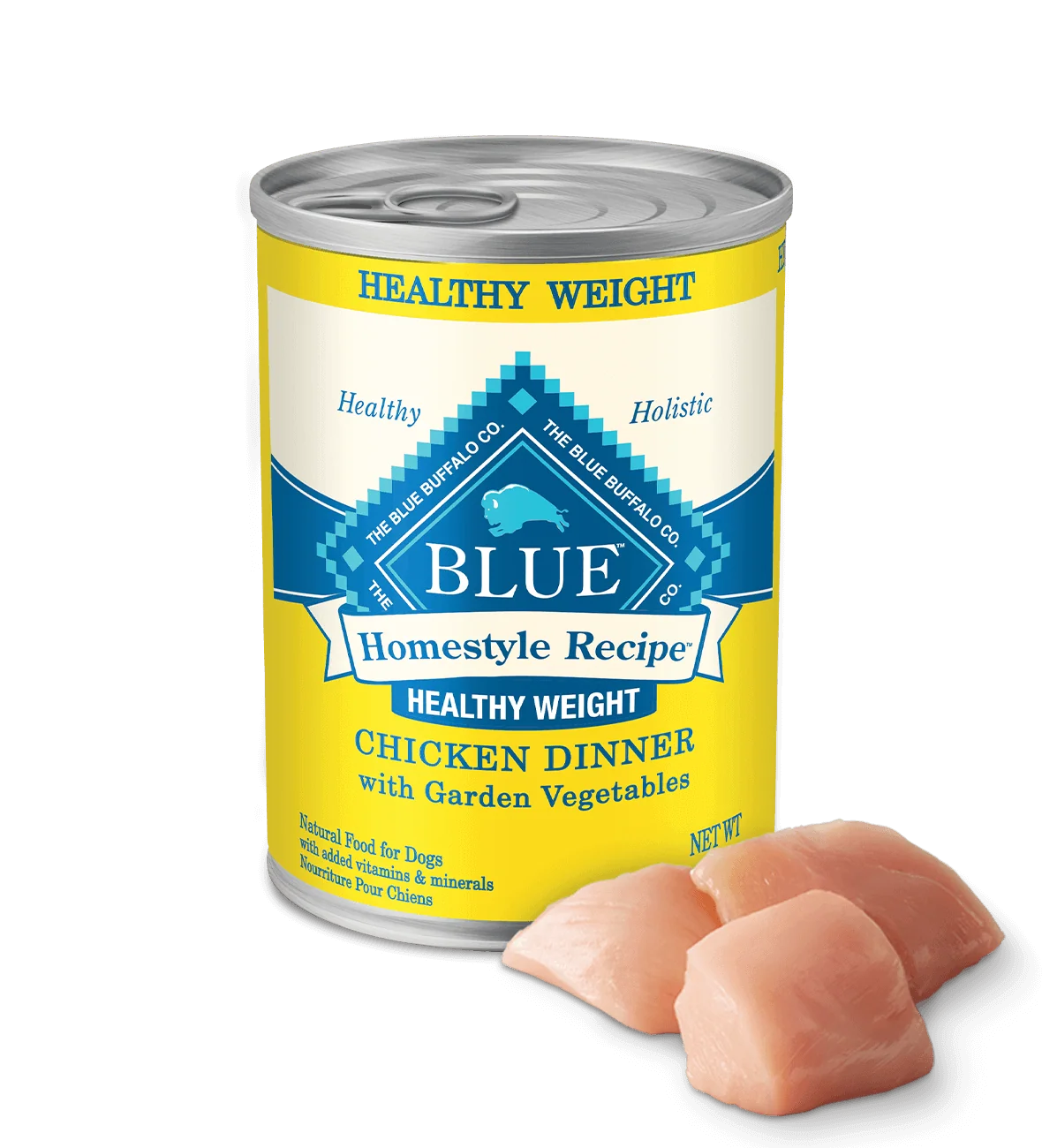 Blue Buffalo Adult Homestyle Healthy Weight Chicken with Garden Vegetables Wet Dog Cans (12.5oz) - Majestic Pet Kingdom