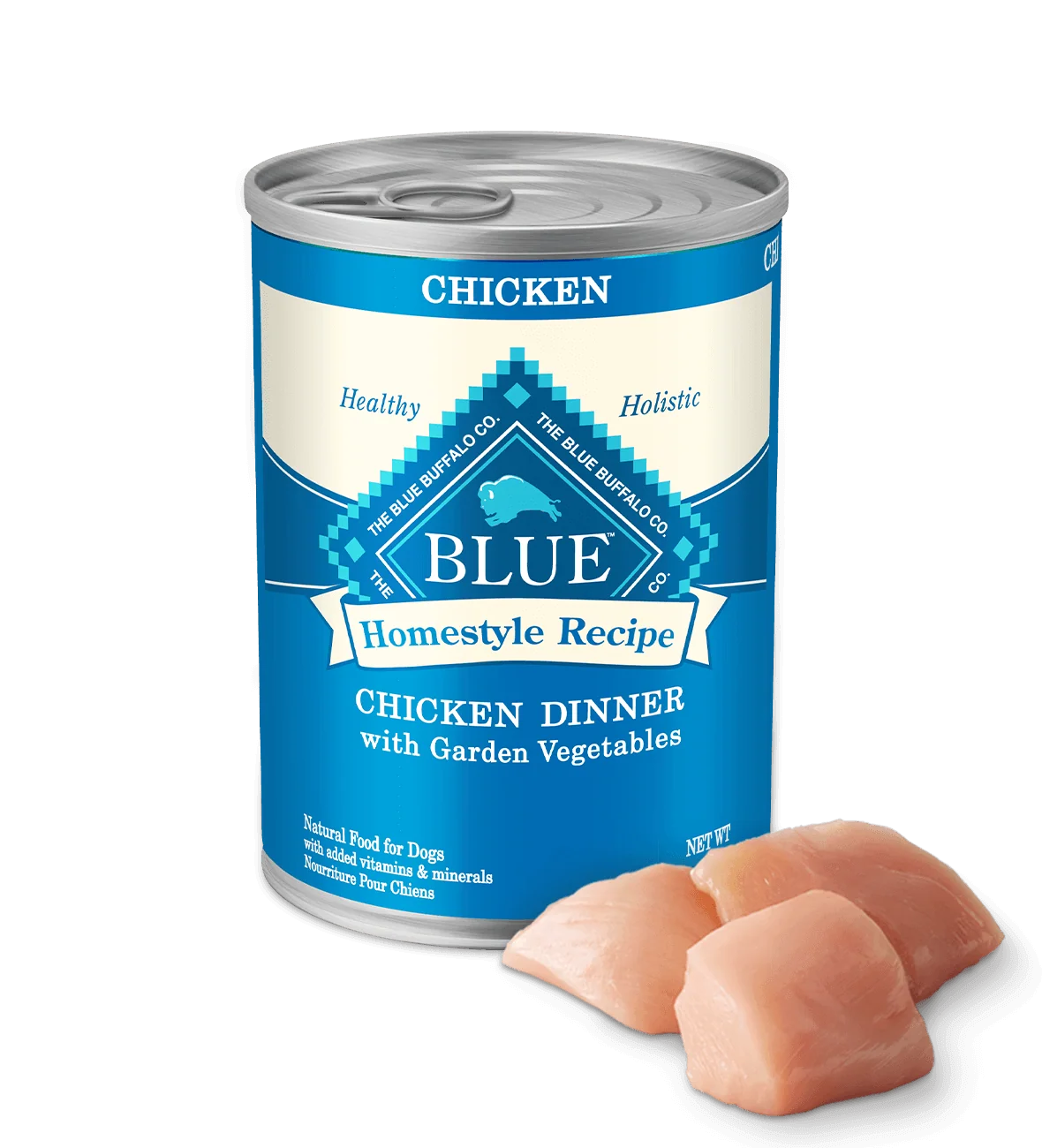 Blue Buffalo Adult Homestyle Chicken, Brown Rice & Garden Vegetables Wet Dog Cans (12.5oz) - Majestic Pet Kingdom
