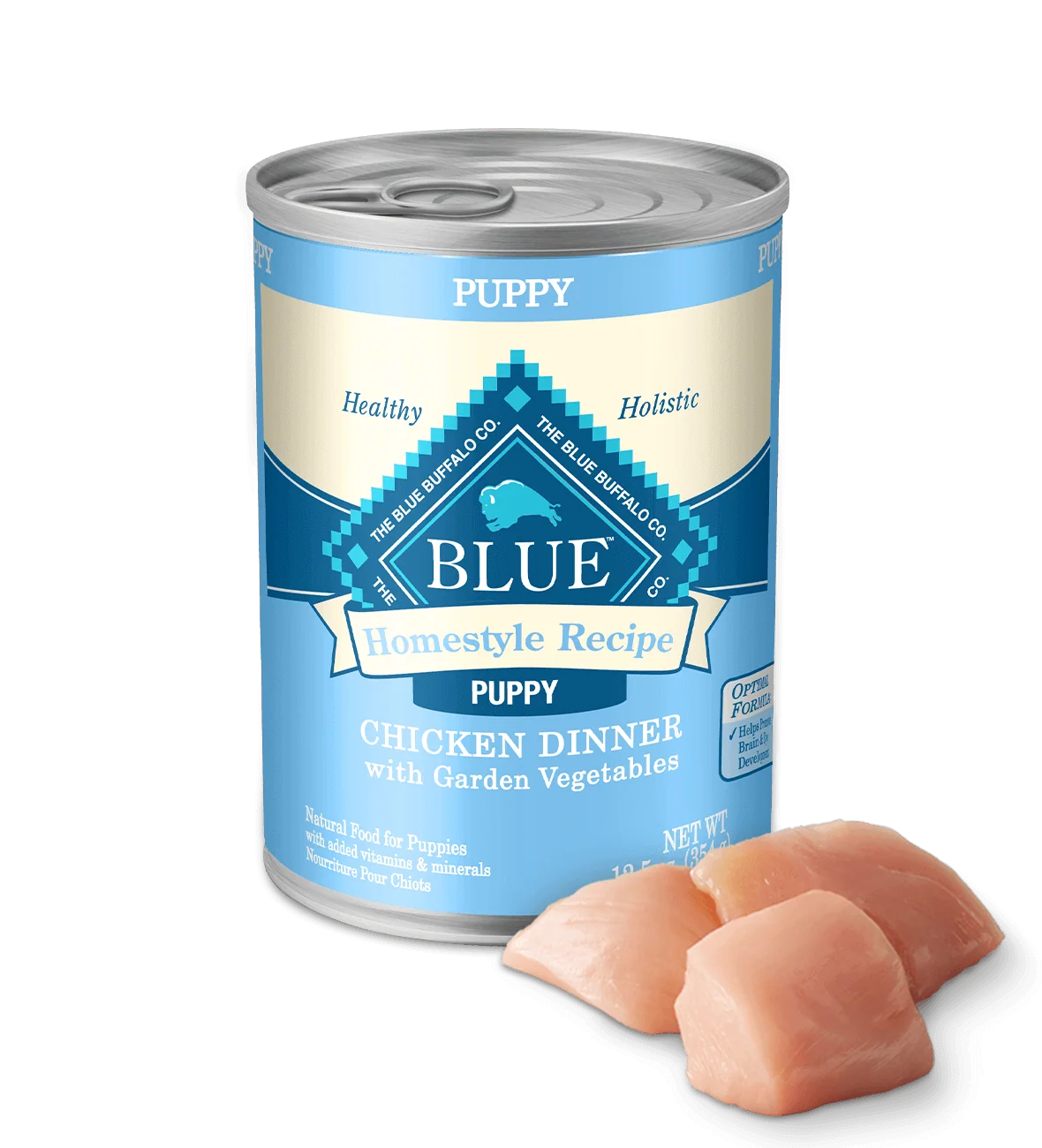 Blue Buffalo Puppy Homestyle Chicken with Garden Vegetables Wet Dog Cans (12.5oz) - Majestic Pet Kingdom