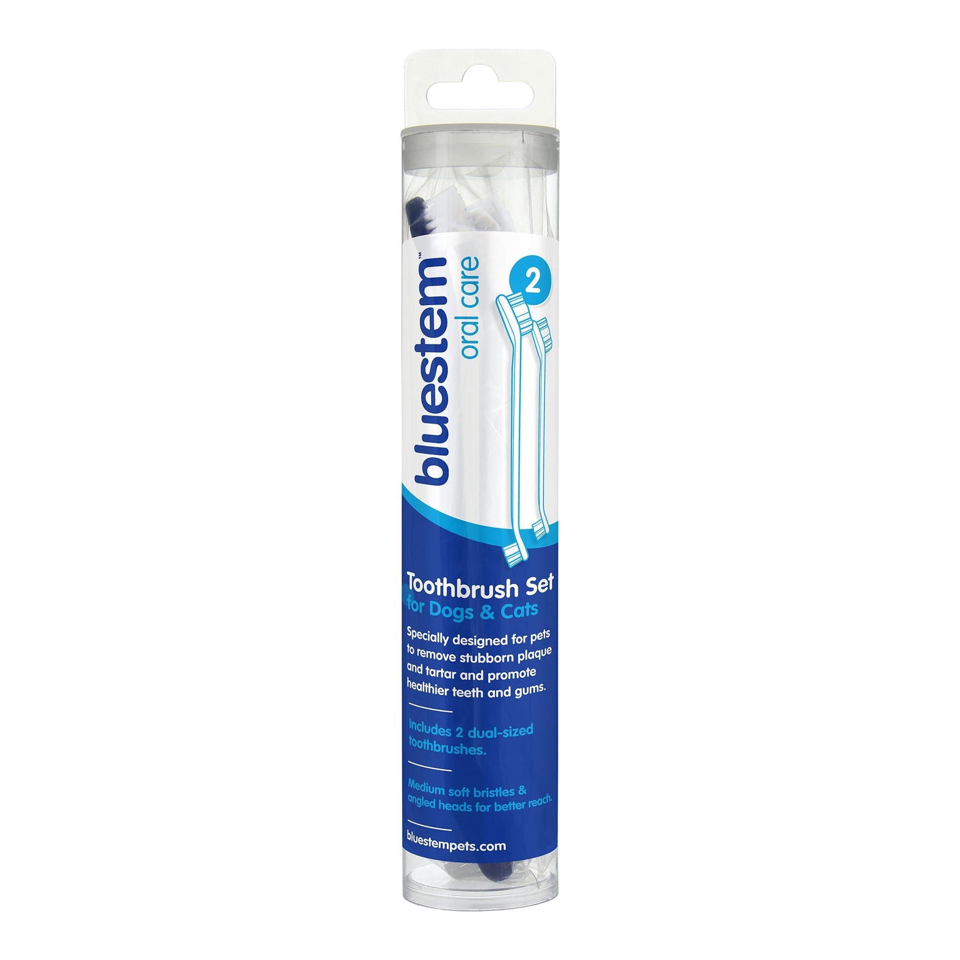 Bluestem Dual-Ended Pet Toothbrush for Dogs and Cats, 2-Pack – Soft | Majestic Pet Kingdom™