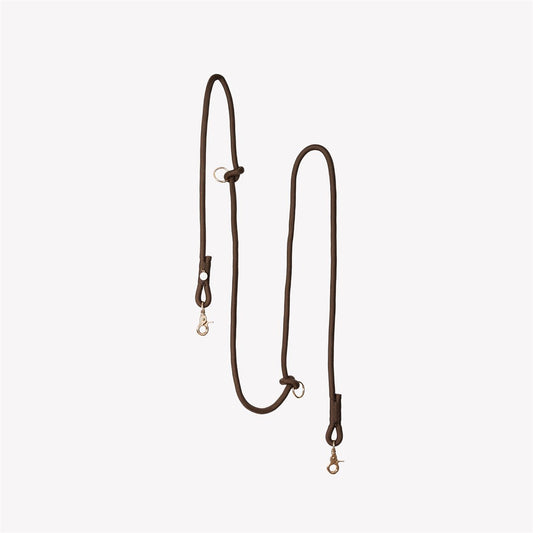 Dog Leash Hands-Free Brown Braided Rope Running Waist Lead