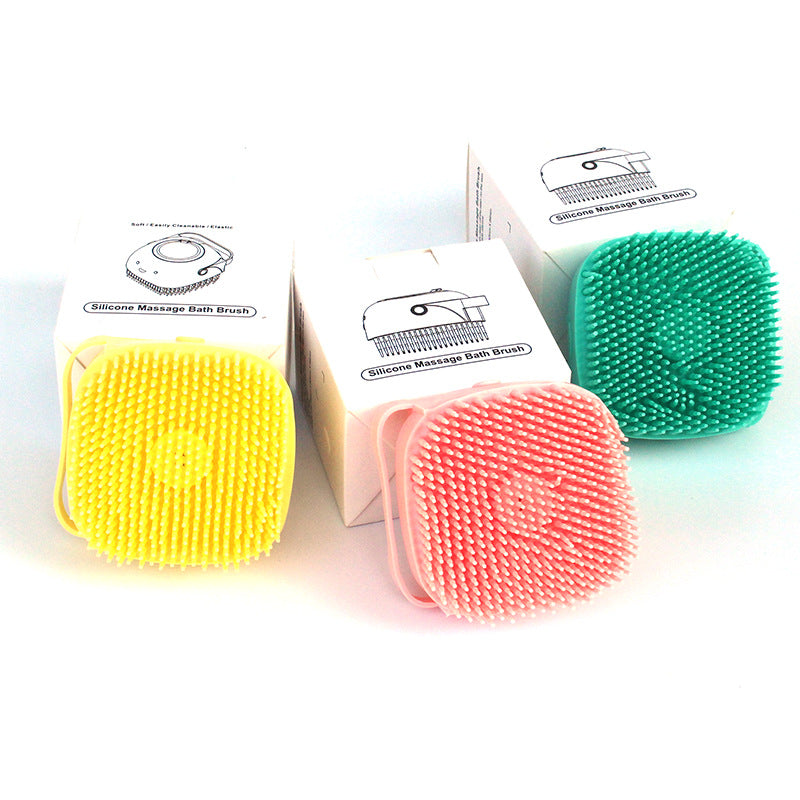 Dog Bath Brush Silicone Shampoo Dispenser Massage Gloves Tool - Detail Angle 5 | Majestic Pet Kingdom