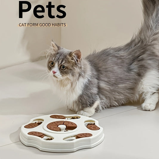 Interactive Slow Food Bowl For Pets For Dogs And Cats Training And Slow Feeding Assistant Non-electric Plastic Intelligence Game Stimulates Intelligence And Good Habits Multi-stage Challenge, Foo