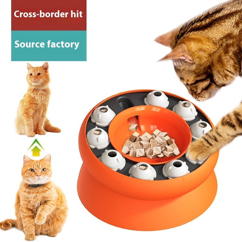 Rotating Food Leakage Feeding Cat Bowl Puzzle Cat Toy - Majestic Pet Kingdom