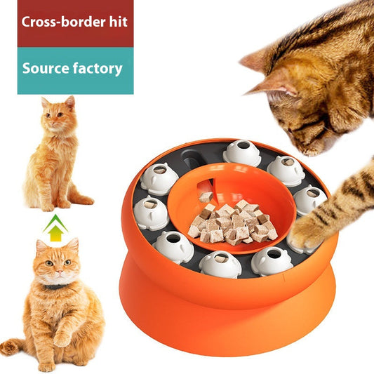 Rotating Food Leakage Feeding Cat Bowl Puzzle Cat Toy - Majestic Pet Kingdom