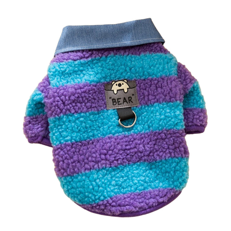 Leash Hole And Collar Winter Thick Warm Cozy Sweater For Small Medium Breeds, For Teddy Dachshunds Yorkies Cats - Majestic Pet Kingdom