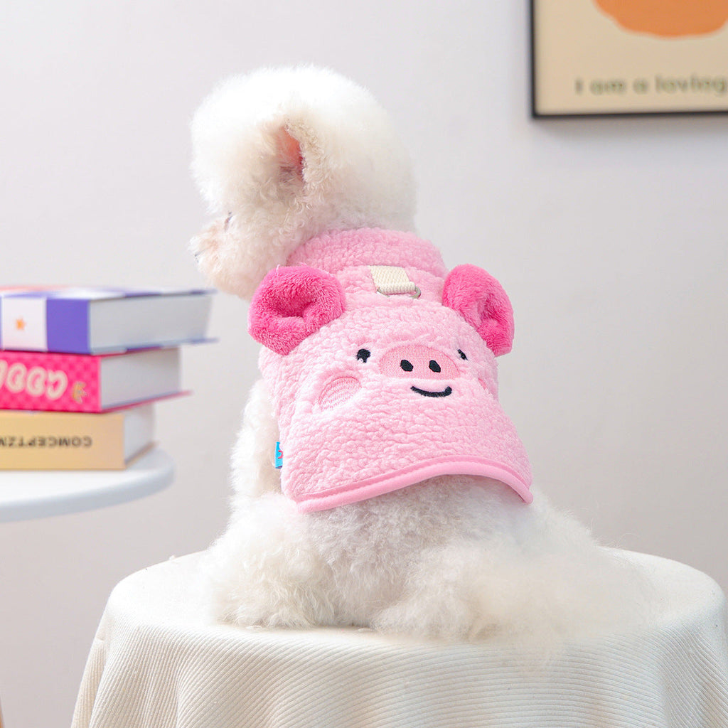 Dudu Lambswool Pig-Style Thermal Vest - Premium Pet Accessory