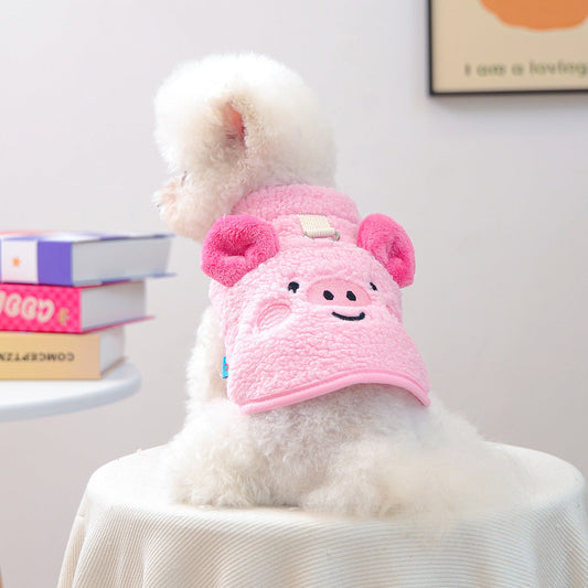 Dudu Lambswool Pig-Style Thermal Vest - Premium Pet Accessory
