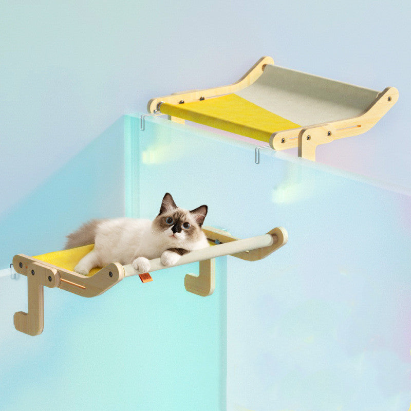 Cat windowsill suspended hammock bed