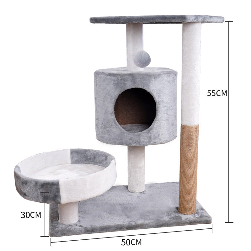 Cat Tree Multi-Level Tower with Scratch Board & Sleeping Nest - Detail Angle 5 | Majestic Pet Kingdom