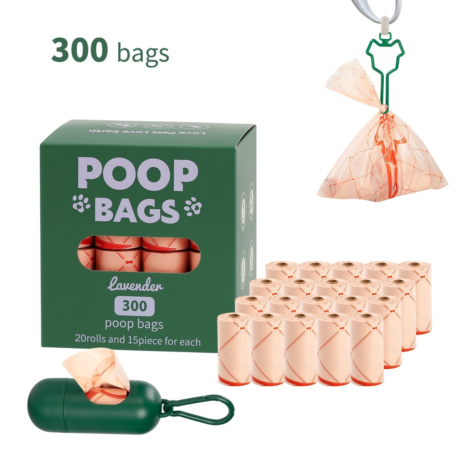 Dog Waste Bags Degradable EPI Vest Handle Poop Carrier