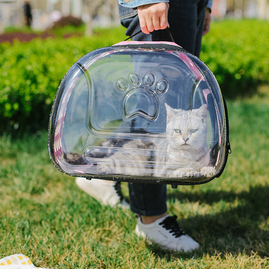 Portable Pet Cat Full Transparent School Bag - Majestic Pet Kingdom