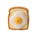 Cute Cartoon Pattern Latex Toy Egg Bread Shape Anti Squeeze Puppy Chew Toys Bite Resistant Dog Squeaky Toy For Training