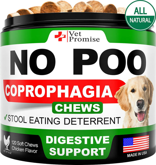 Dog Stool Eating Deterrent No Poo Probiotics Chews 120 Count