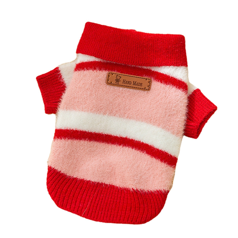 Little Dog Clothes For Autumn And Winter, Small Dog For Winter Warmth, Teddy Bichon Frise POLO Collar Pet Winter Two-legged Sweater - Majestic Pet Kingdom