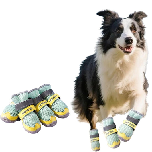 Dog Shoes For Large Small Medium Dogs,Dog Boots With Reflective Rugged Anti-Slip Sole And Skid-Proof,Breathable Dog Boots For Summer, Paw Protector For Outdoor Walking - Majestic Pet Kingdom