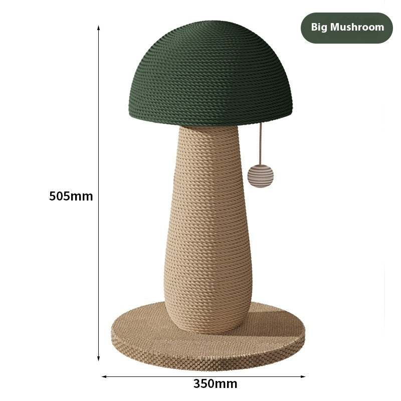 Sisal Scratching Pole Mushroom Cat Scratch Board Wear-resistant No Dandruff