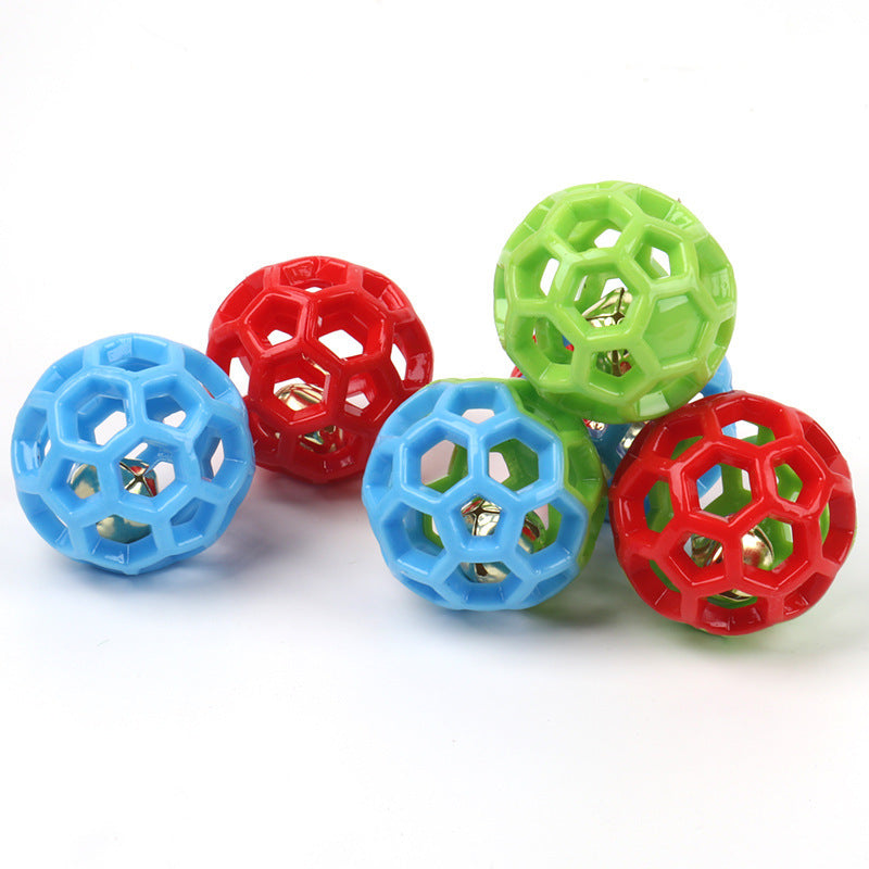 Hollow Ball Dog Cat Toy TPR Plastic Rubber Bite-resistant Two-color