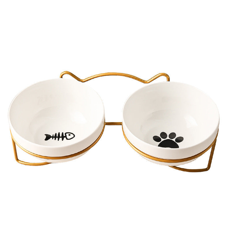 Ceramic Cat Bowl Food Basin Dog Drinking Water - Majestic Pet Kingdom