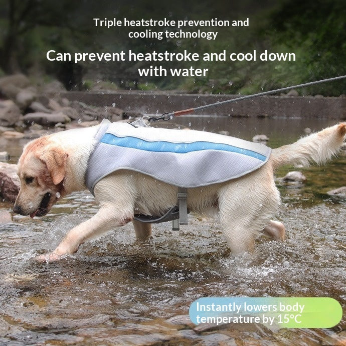 Cooling Vest For Medium And Large Dogs Pet Clothing For Heatstroke Prevention - Premium Pet Accessory