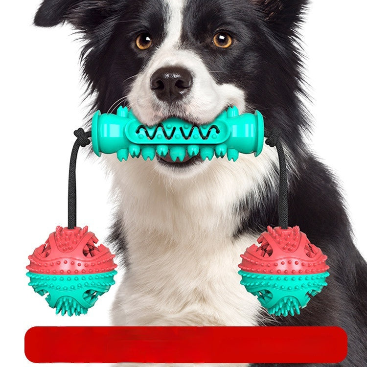 Dog Chew Toy Durable Rubber Stick Dental Teeth Cleaning Bone - Detail Angle 4 | Majestic Pet Kingdom