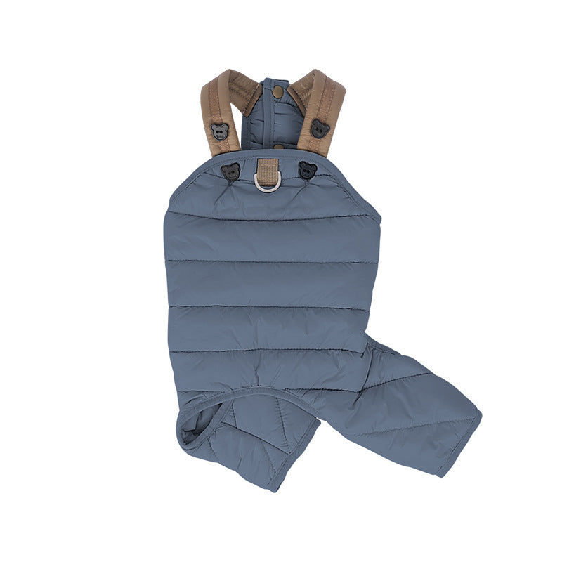 Pet Puppy Jumpsuit With Straps Cotton Padded Coat - Majestic Pet Kingdom