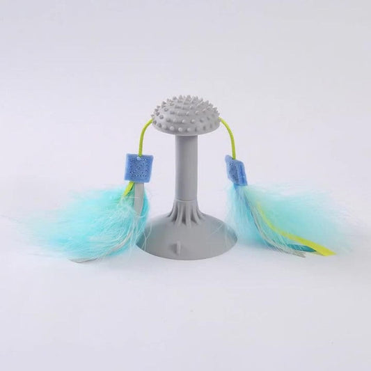Pet Toys Relaxation Double Haired Prick Head Suction Cup Cat Toy Plastic Grinding Teeth Cat Toy Cat Toy Wand