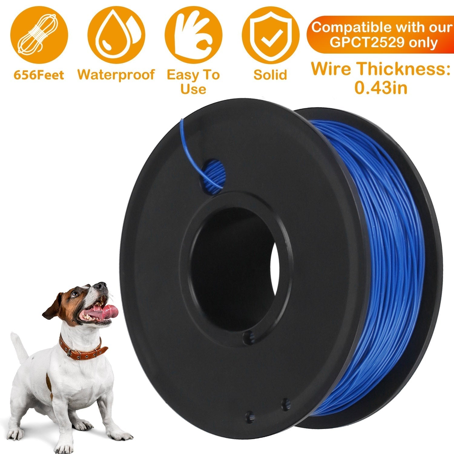 656 Feet 0.43in Dog Fence Wire Copper Boundary Wire for GPCT2529 Dog Fence System | Purrfect Pet Kingdom