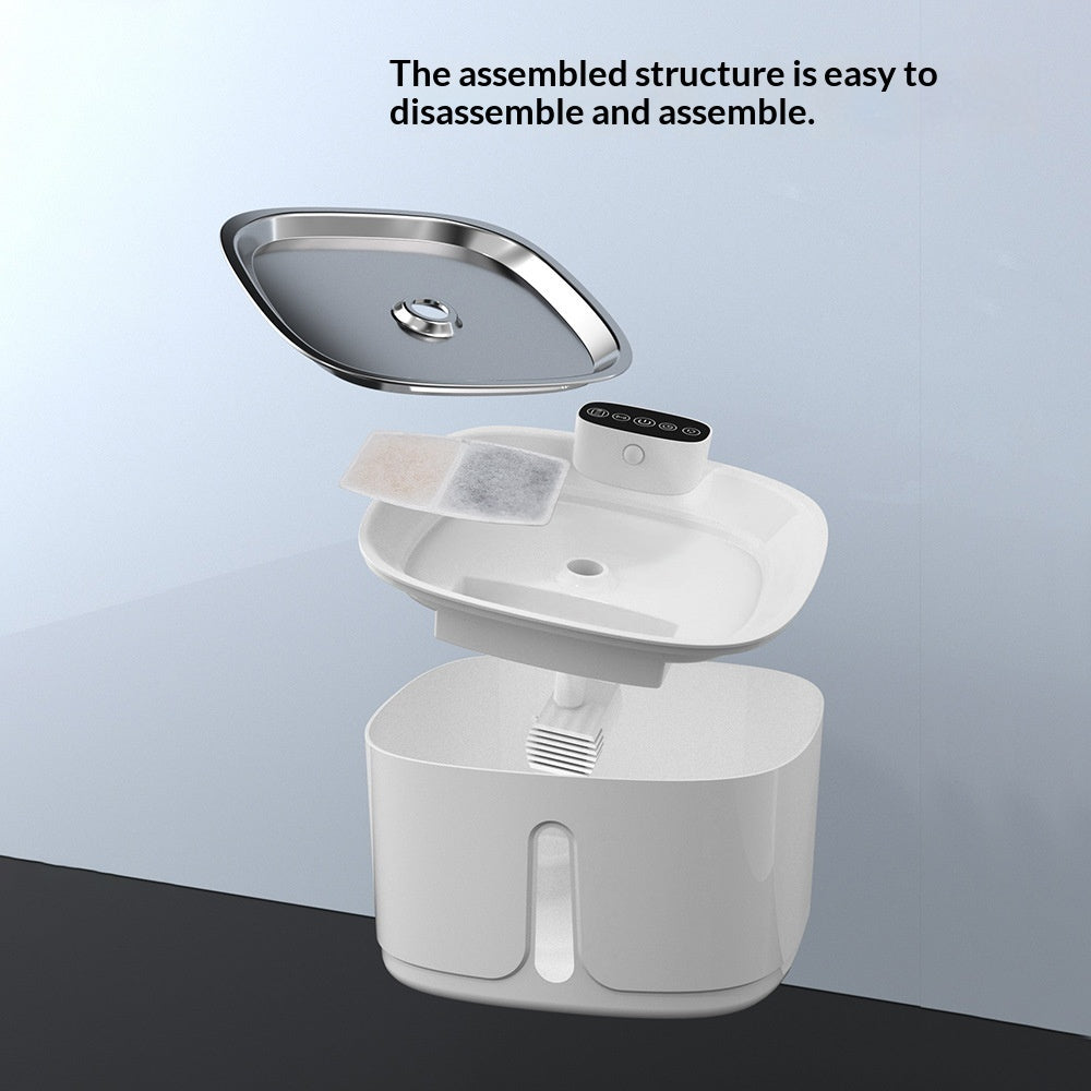 Smart Pet Water Fountain Wireless Stainless Steel Water Dispenser - Majestic Pet Kingdom
