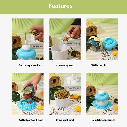 Multifunctional Cake Shape Cat Toy Creative Pet Feeding Bowl - Majestic Pet Kingdom