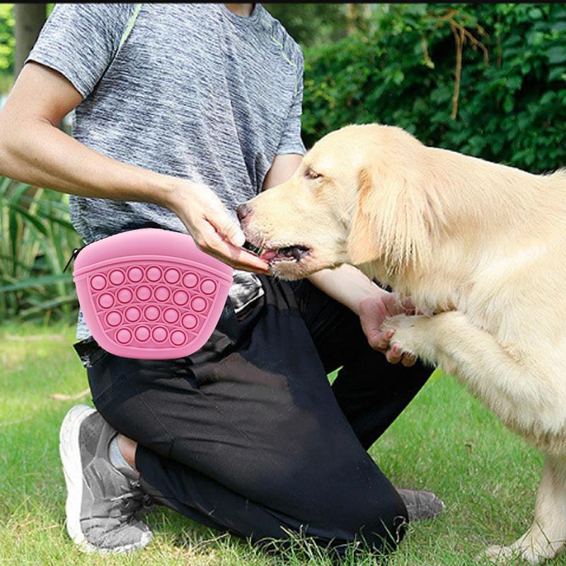 Bag Silicone Feed Dogs Treat Pouch Pet Training Bag Bundle Pocket Waist Pack Pet Portable Dog Training Waist Bag Treat Snack Bait Dogs Soft Washable Outdoor Feed Storage Pouch Food Reward Silica Bags - Majestic Pet Kingdom
