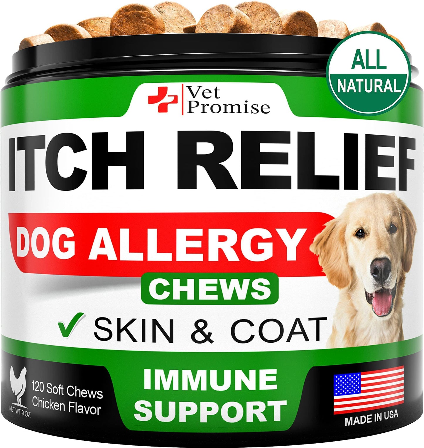 Dog Allergy Chews - Itch Relief & Immune Support 120ct