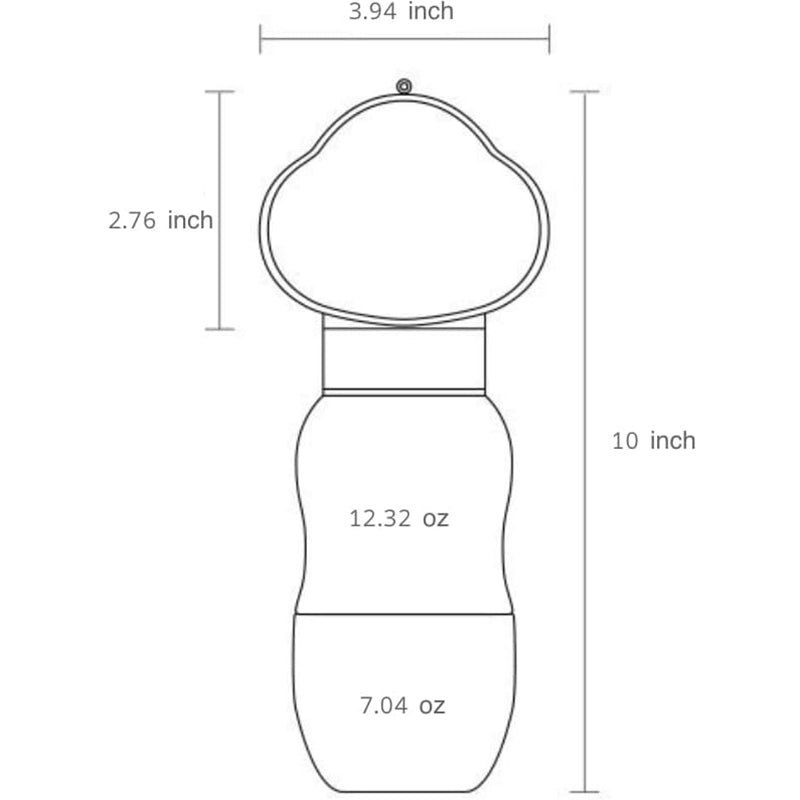 Dog Water Bottle For Outdoor Use Portable Companion Cup Plastic Water Bottle Dog Walking Water Feeding Dog Accessories Outdoor - Majestic Pet Kingdom
