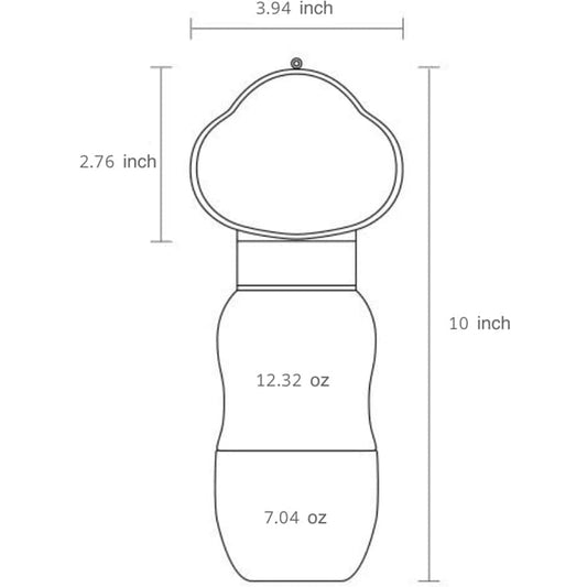 Dog Water Bottle For Outdoor Use Portable Companion Cup Plastic Water Bottle Dog Walking Water Feeding Dog Accessories Outdoor - Majestic Pet Kingdom