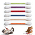 6Pack Cotton Swabs Cat Toys With Catnip, Giant Qtip Chew Sticks & Teething Ropes For Boredom Relief, Durable Interactive Felt Kitty Kicker Toy For Exercise.