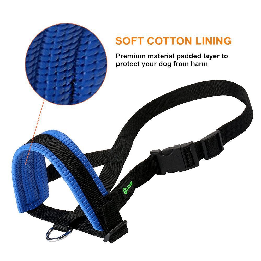 Dog Muzzle Breathable Nylon Anti-Bark Biting Guard Strap Set