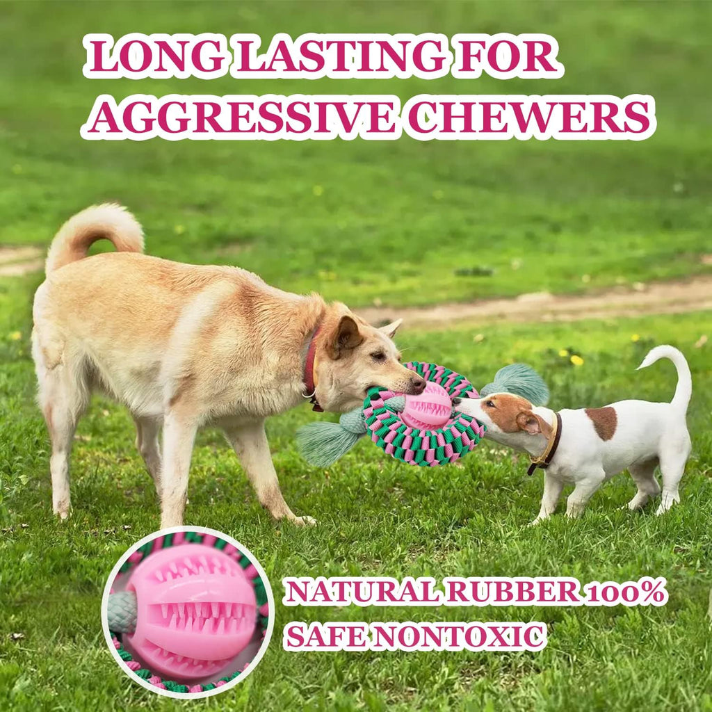Superior Dog Chew Toy For Interaction, Made Of Durable Nylon And Natural Rubber Perfect For Teeth Cleaning, Exercise  And Stress Relief   Animal Lover's Essential Gift