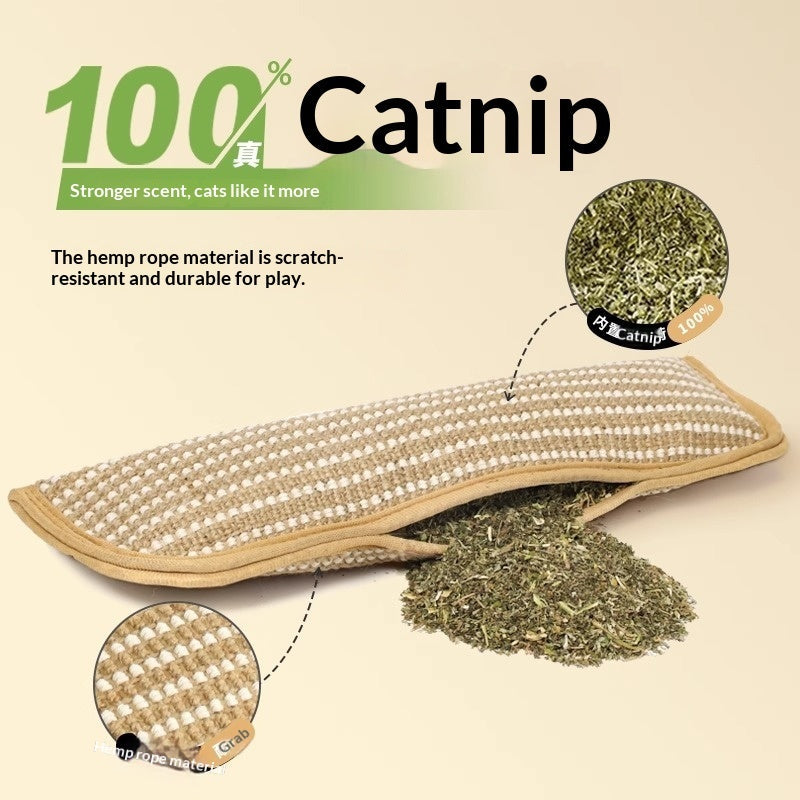 Cat Toy Catnip Infused Plush Pillow Teething Bite Chewer Play - Main Feature View | Majestic Pet Kingdom