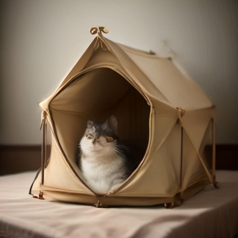 Cat Bed Rocking Cradle Lattice Canvas Four Seasons Lounge Bed - View 2