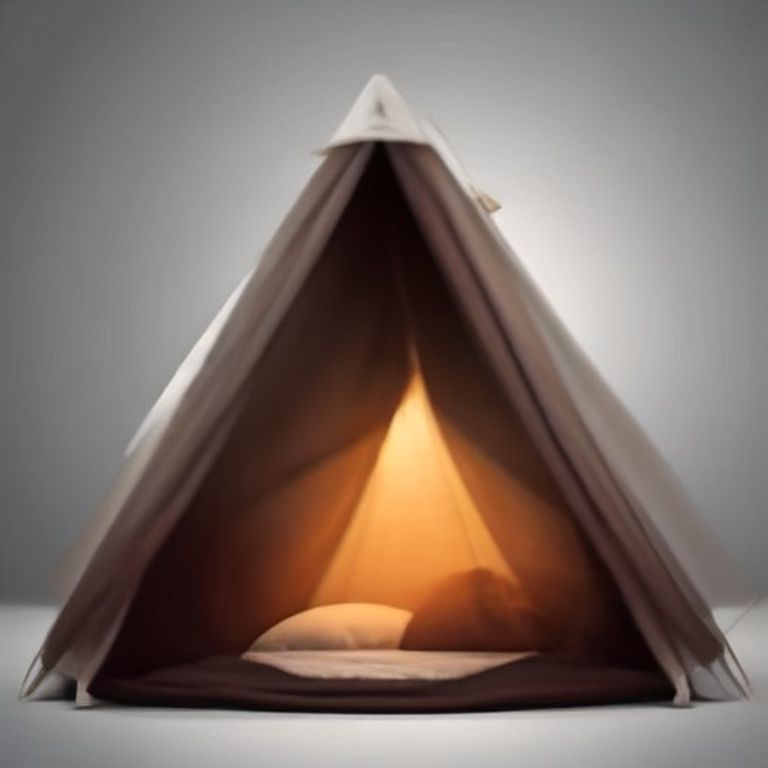 Cat Bed Teepee Tent Warm Winter Cave Sleeping House with Mat - View 3