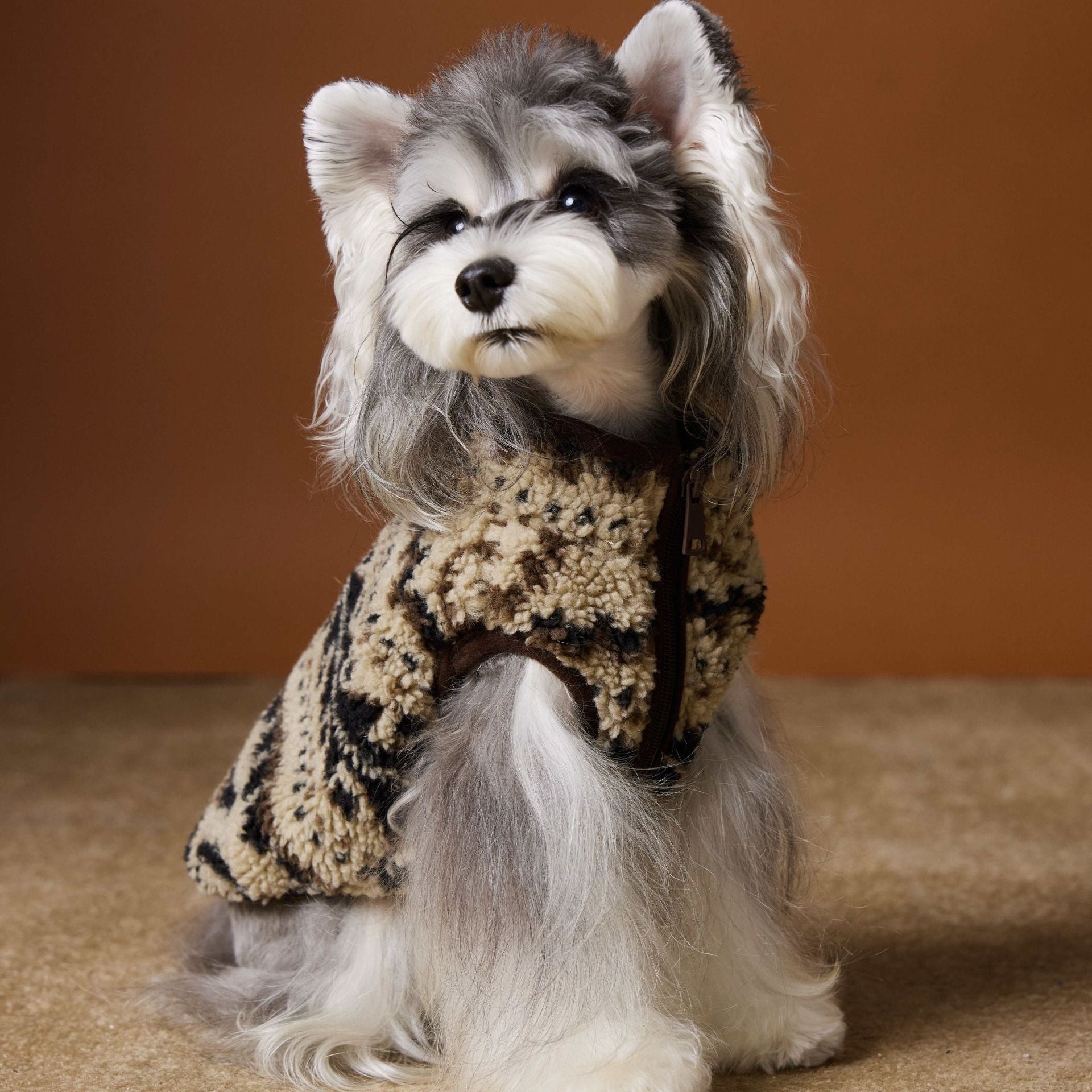 Dog Clothes For Fall And Winter Fair Isle Sleeveless Style Teddy And Shih Tzu - Majestic Pet Kingdom