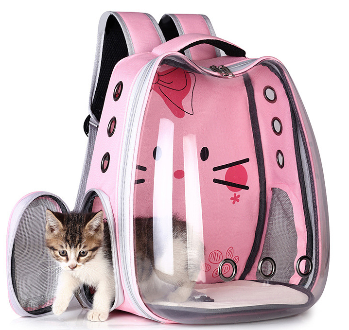 Breathable Pet Carrier Shoulder Backpack for Cats & Dogs