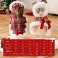 Plaid Christmas Pet Cloak With Fleece Lining - Majestic Pet Kingdom