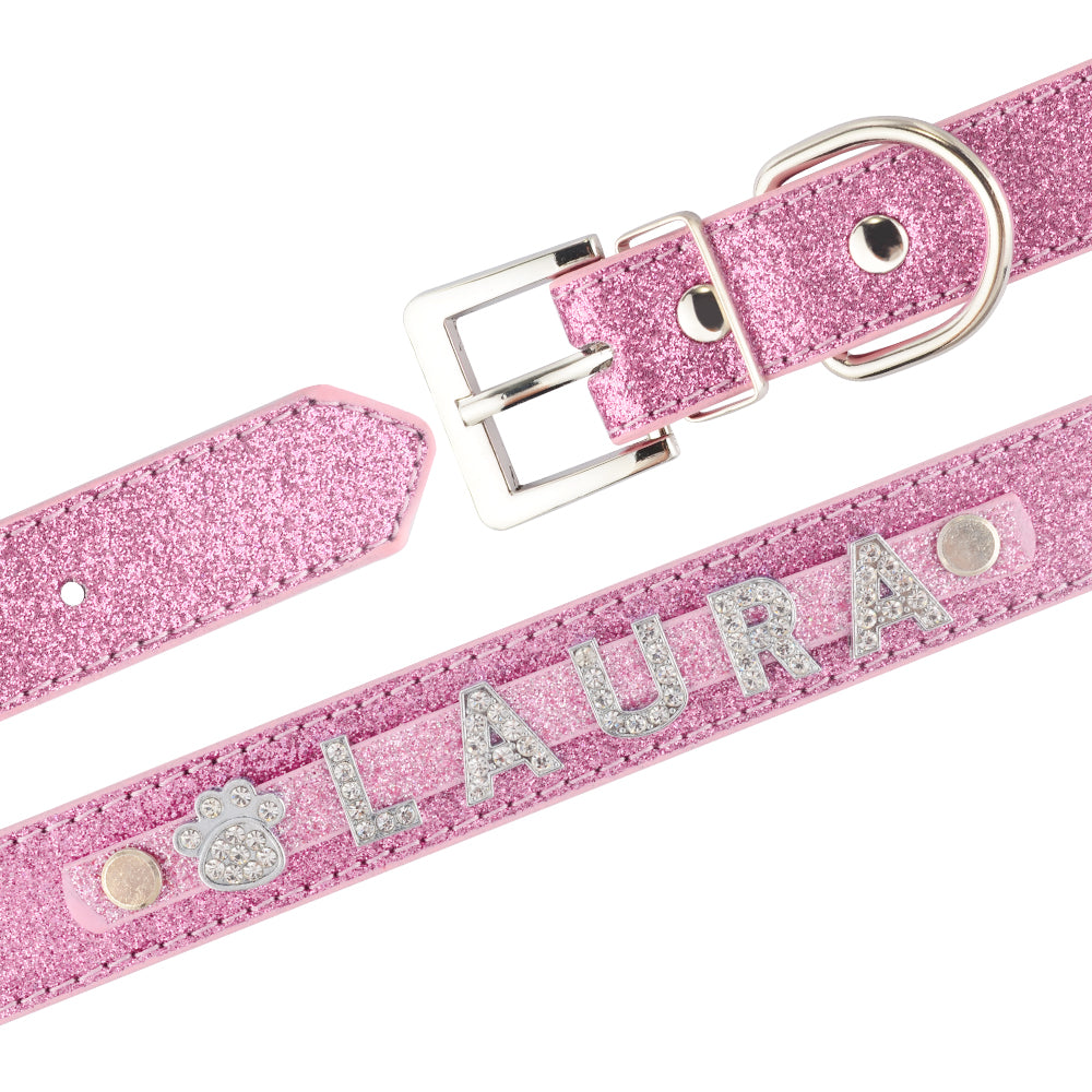 Dog Collar Charms DIY Alphabet Rhinestone Slide Letters Set - Detail Angle 5 | Majestic Pet Kingdom