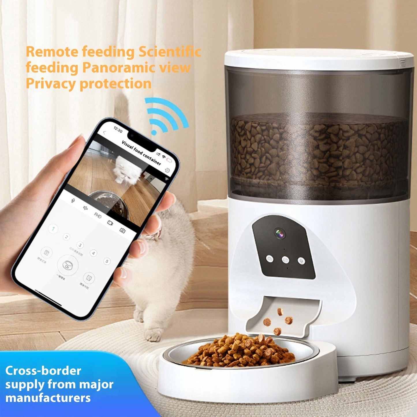Smart Visual Pet Feeder Remote HD Wide Angle - Majestic Pet Kingdom