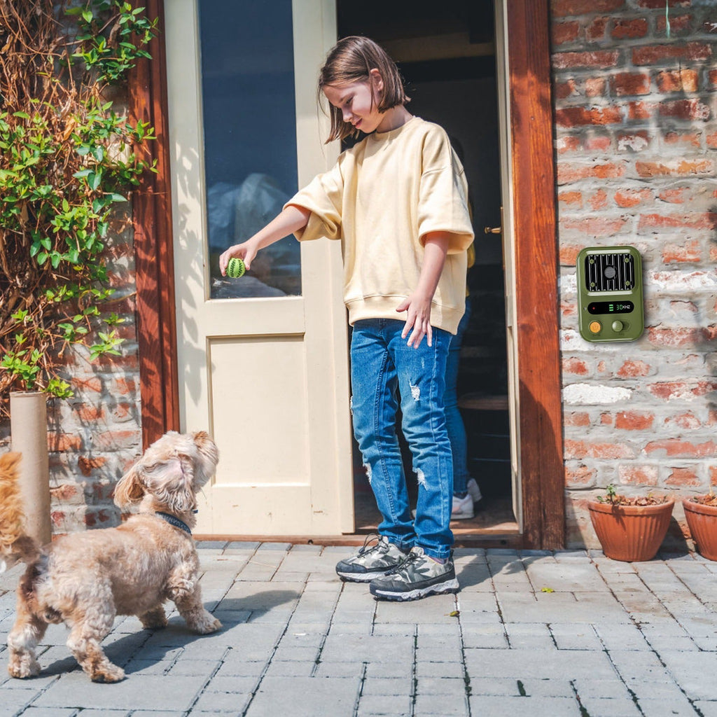 Ultrasonic Anti-Barking Device Rechargeable Auto Dog Bark Control Deterrent Box Training Device IPX4 Waterproof with 3 Frequency Max 32.8Feet Sensing - Majestic Pet Kingdom
