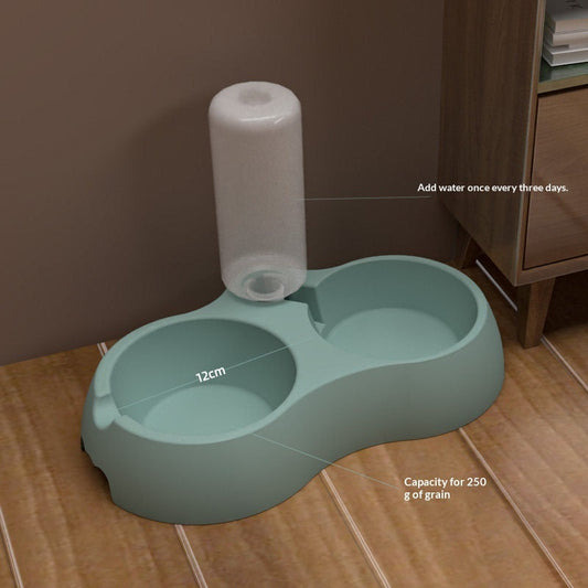 Pet Bowls Double Stainless Steel Food and Water Station Tray