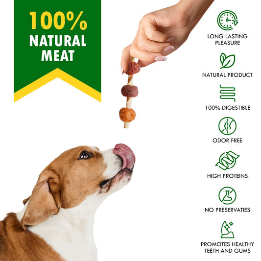 Dog Chews Duck & Chicken Wrapped Rawhide Chewing Treats 10.6oz